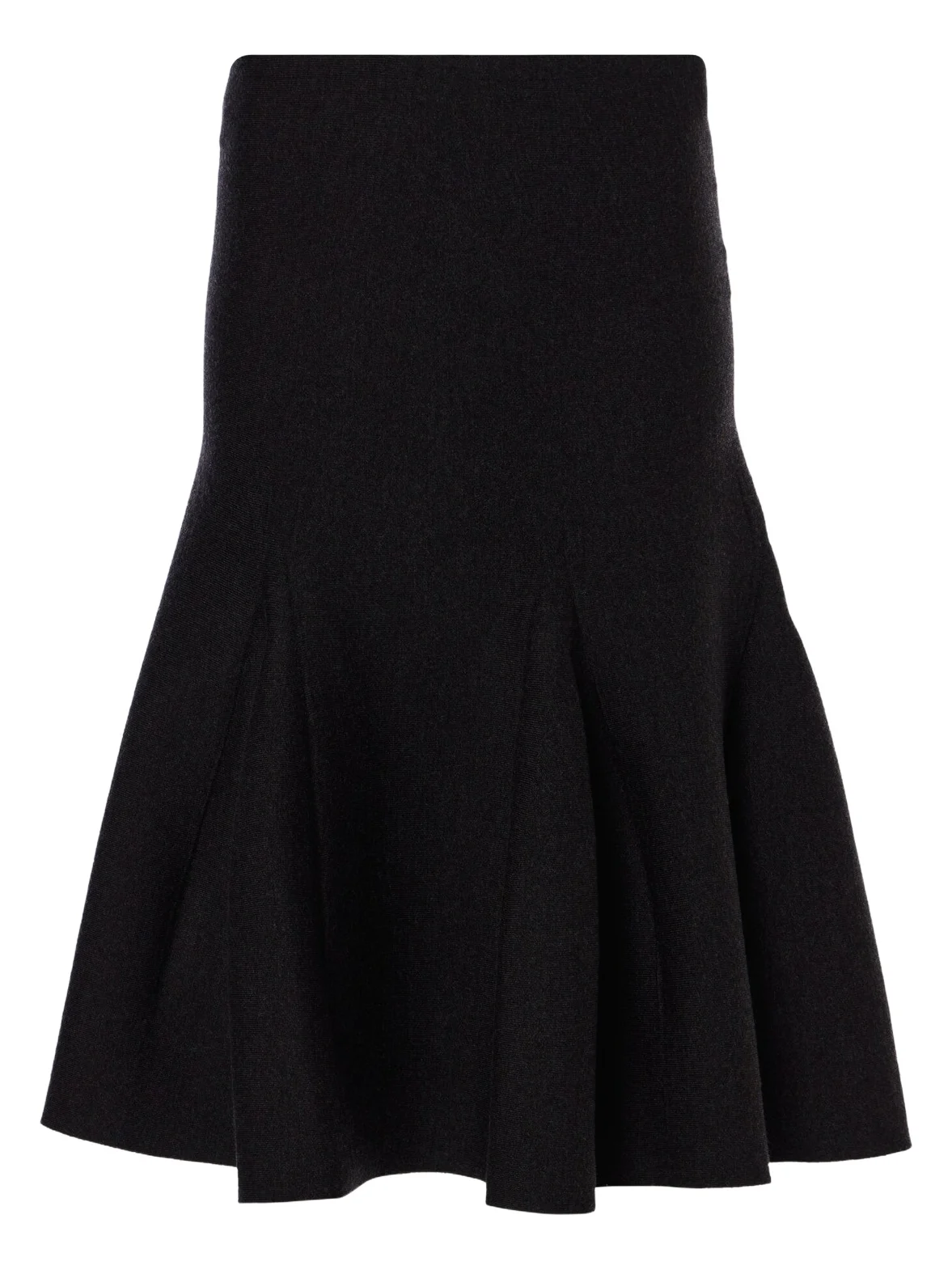 Wool-blend midi skirt