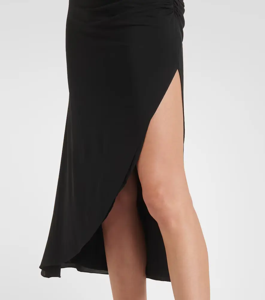 ALAÏA ALAÏA Draped asymmetric midi dress | Thumbnail 2 ALAÏA ALAÏA Draped asymmetric midi dress | Thumbnail 2