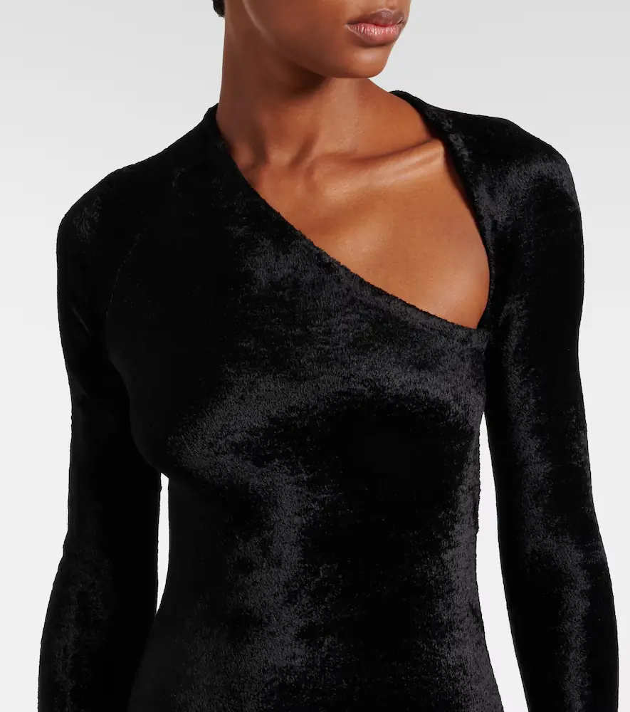 ALAÏA ALAÏA Velvet midi dress | Thumbnail 2