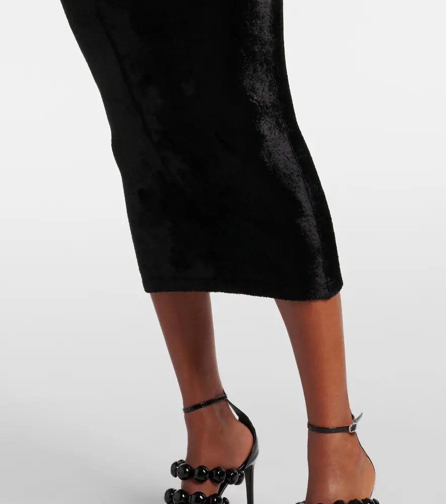 ALAÏA ALAÏA Velvet midi dress | Thumbnail 5