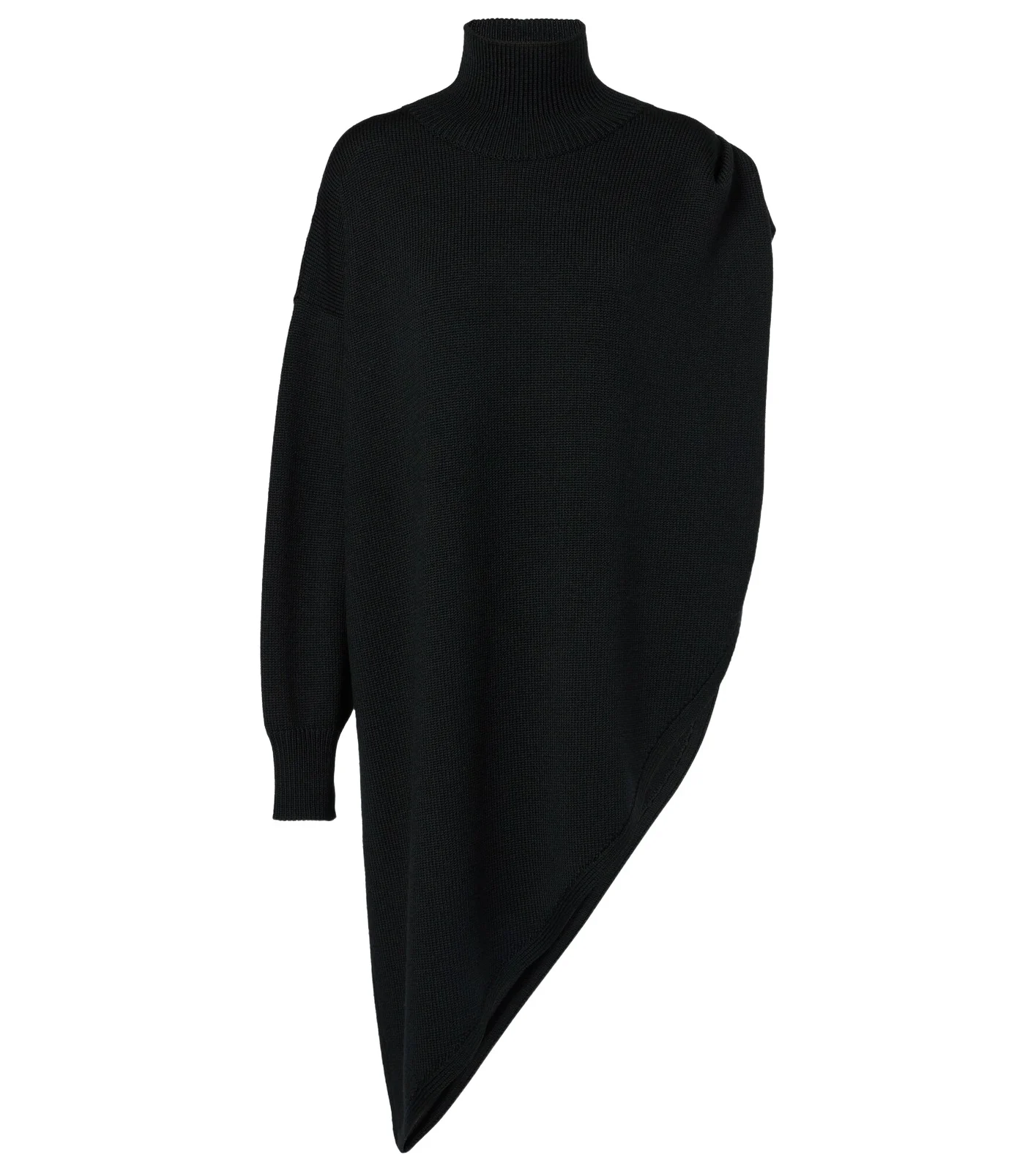 ALAÏA Asymmetric caped turtleneck sweater