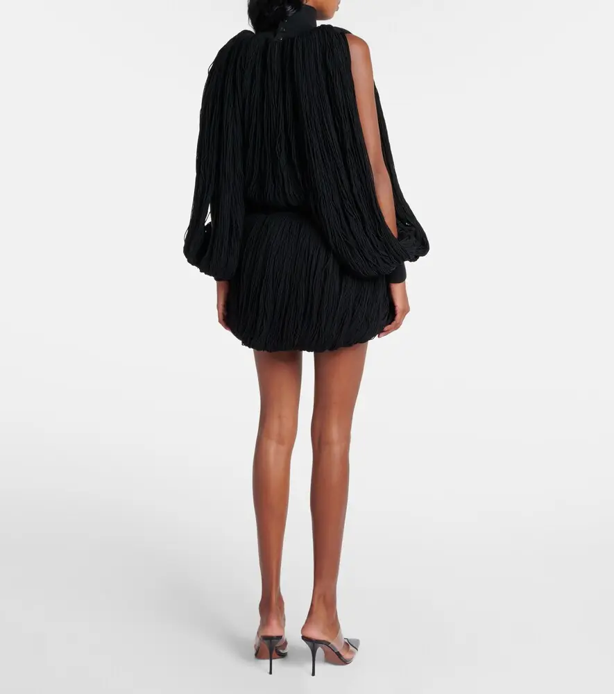 ALAÏA ALAÏA Fringed wool miniskirt | Thumbnail 3