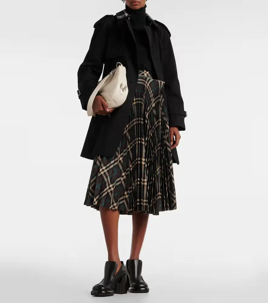 Burberry Pleated checked midi skirt | Thumbnail 5
