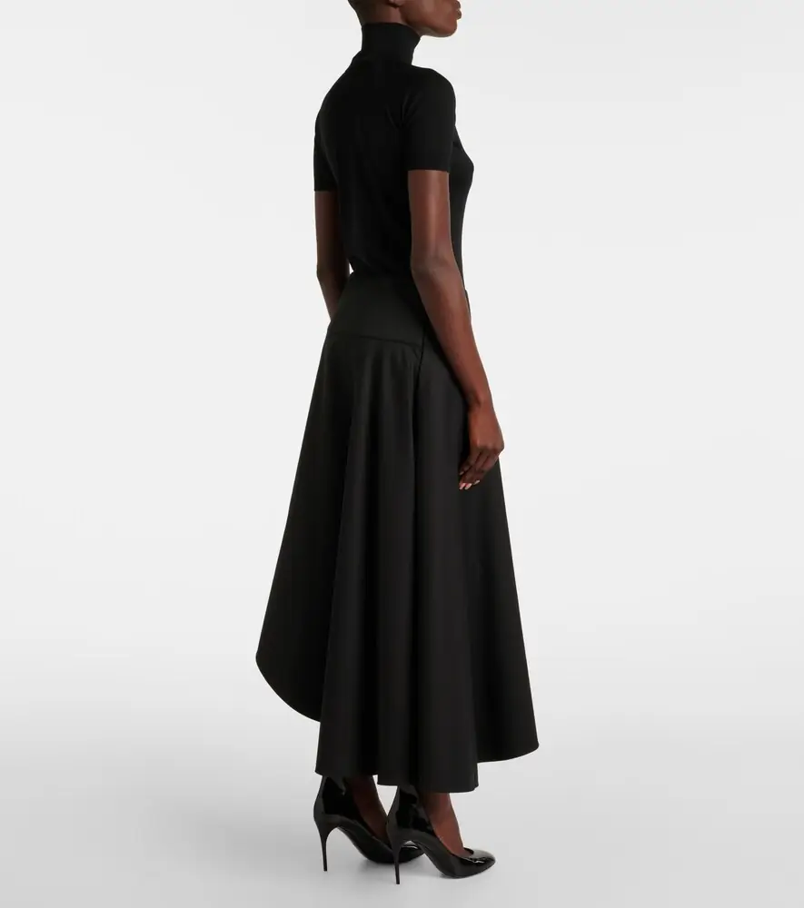 ALAÏA ALAÏA Asymmetric wool midi skirt | Thumbnail 3 ALAÏA ALAÏA Asymmetric wool midi skirt | Thumbnail 3