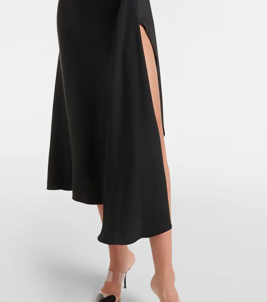 ALAÏA ALAÏA Asymmetric satin midi dress | Thumbnail 3