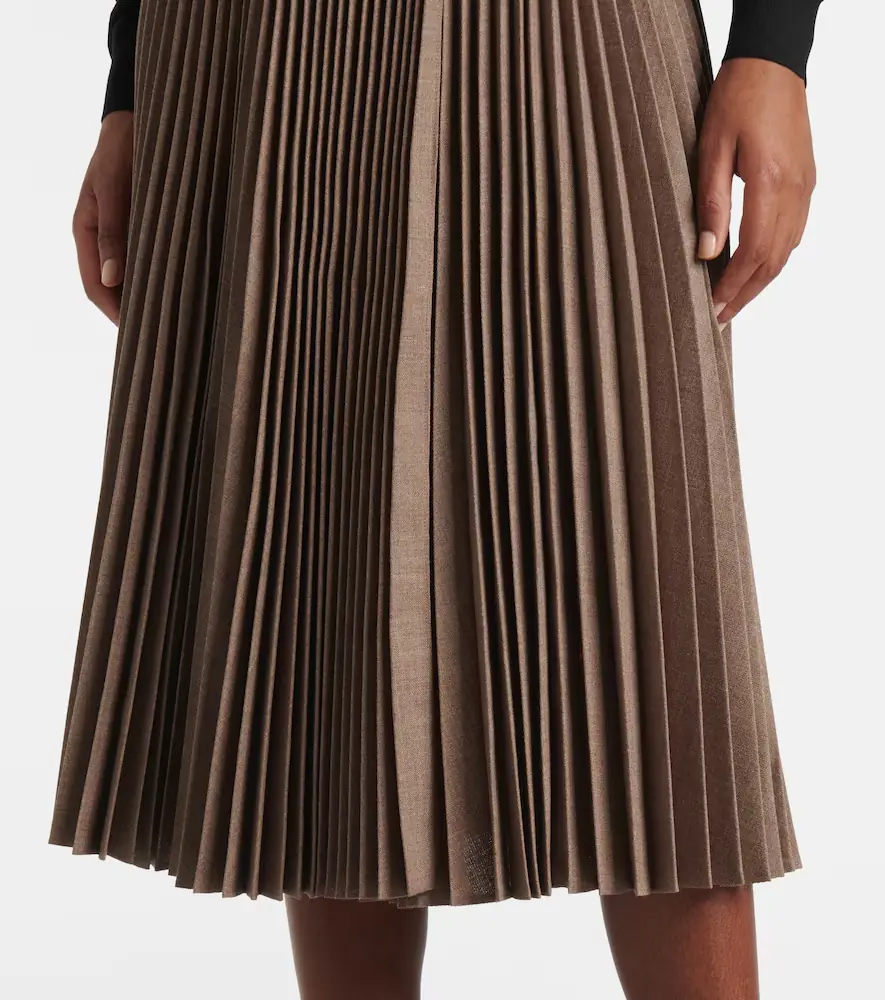 Burberry Pleated wool midi skirt | Thumbnail 5 Burberry Pleated wool midi skirt | Thumbnail 5