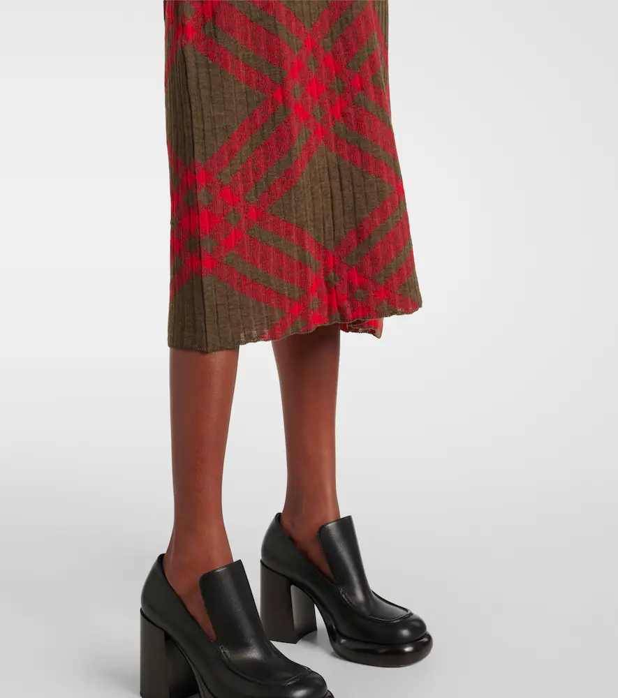 Burberry Check ribbed-knit midi dress | Thumbnail 5 Burberry Check ribbed-knit midi dress | Thumbnail 5