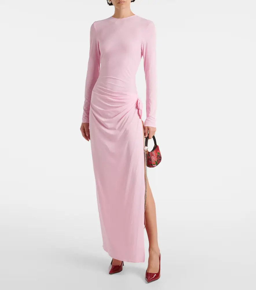 Magda Butrym Floral-appliqué jersey gown | Thumbnail 5