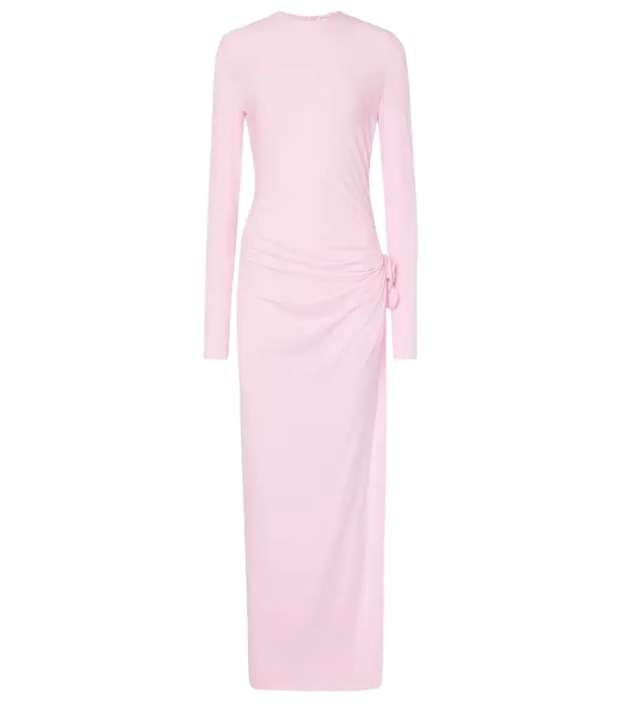 Magda Butrym Floral-appliqué jersey gown