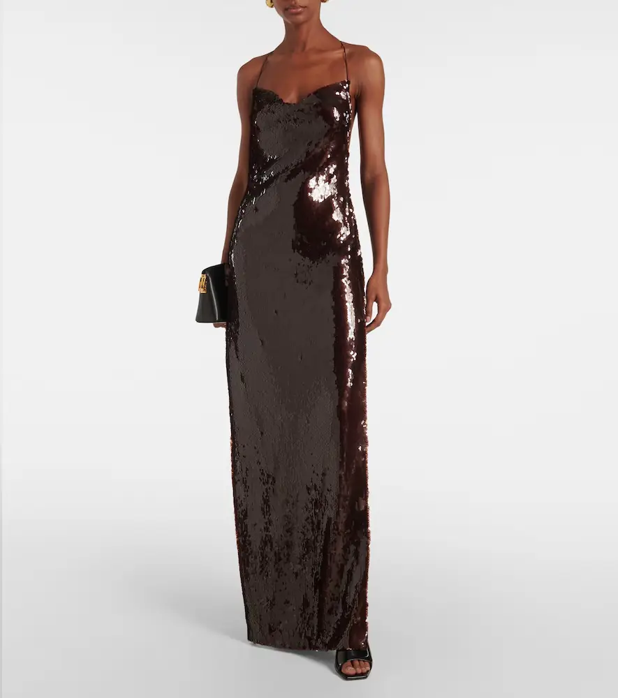 Magda Butrym Sequined draped gown | Thumbnail 6