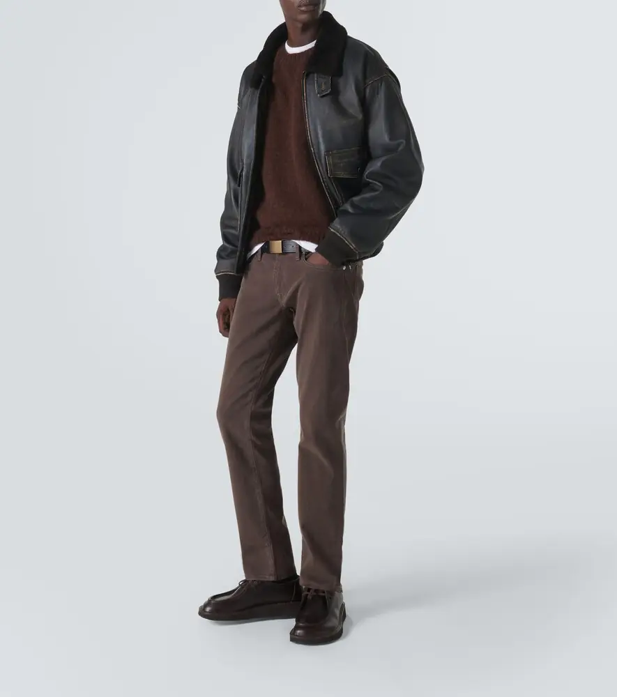 Frame Mid-rise twill slim pants | Thumbnail 5