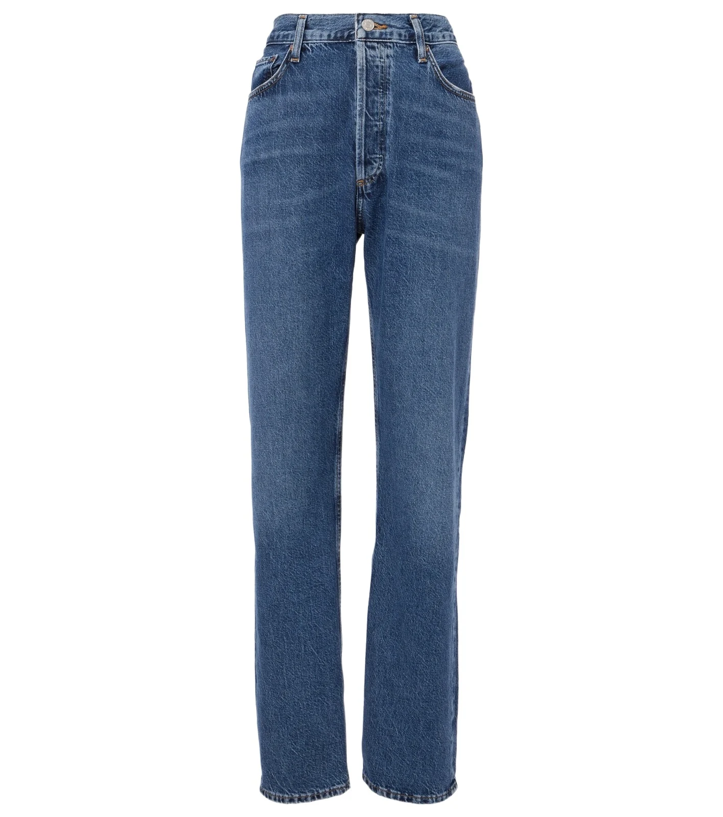 90's Pinch Waist Long high-rise straight jeans