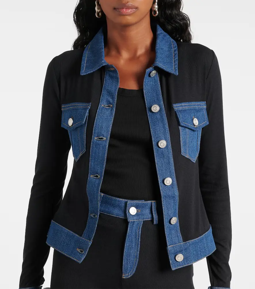 Coperni Denim-trimmed top | Thumbnail 2 Coperni Denim-trimmed top | Thumbnail 2