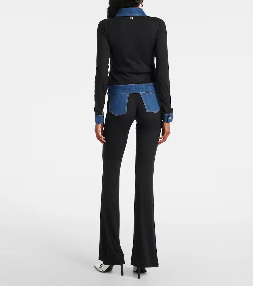 Coperni Denim-trimmed top | Thumbnail 4 Coperni Denim-trimmed top | Thumbnail 4