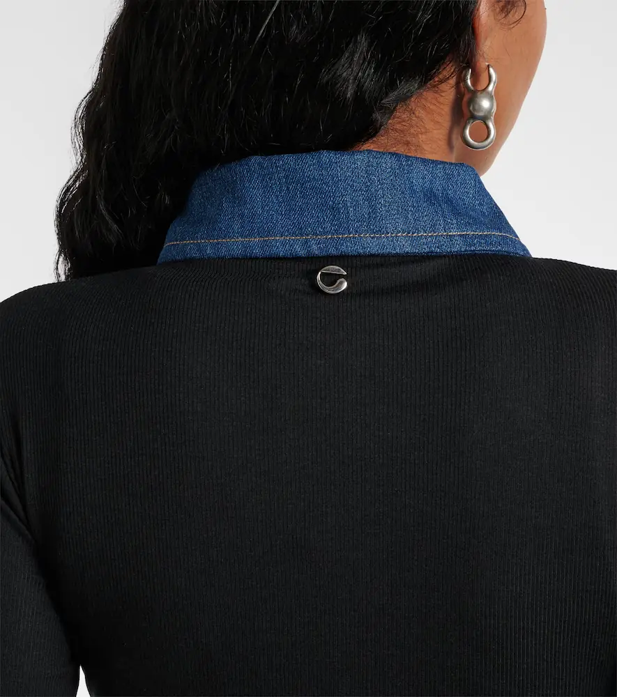 Coperni Denim-trimmed top | Thumbnail 5 Coperni Denim-trimmed top | Thumbnail 5