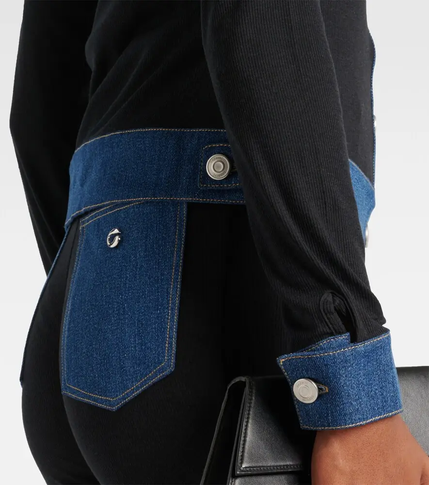 Coperni Denim-trimmed top | Thumbnail 6 Coperni Denim-trimmed top | Thumbnail 6