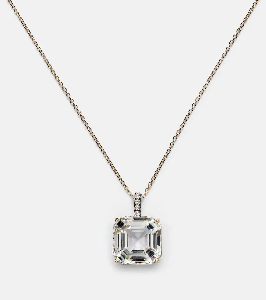 Mateo 14kt gold necklace with topaz and diamonds | Thumbnail 2 Mateo 14kt gold necklace with topaz and diamonds | Thumbnail 2
