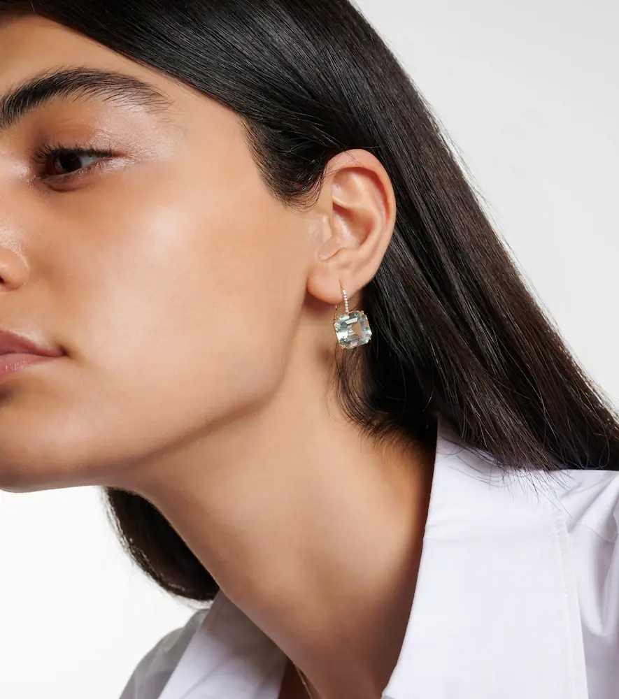 Mateo 14kt gold earrings with amethysts and diamonds | Thumbnail 5 Mateo 14kt gold earrings with amethysts and diamonds | Thumbnail 5