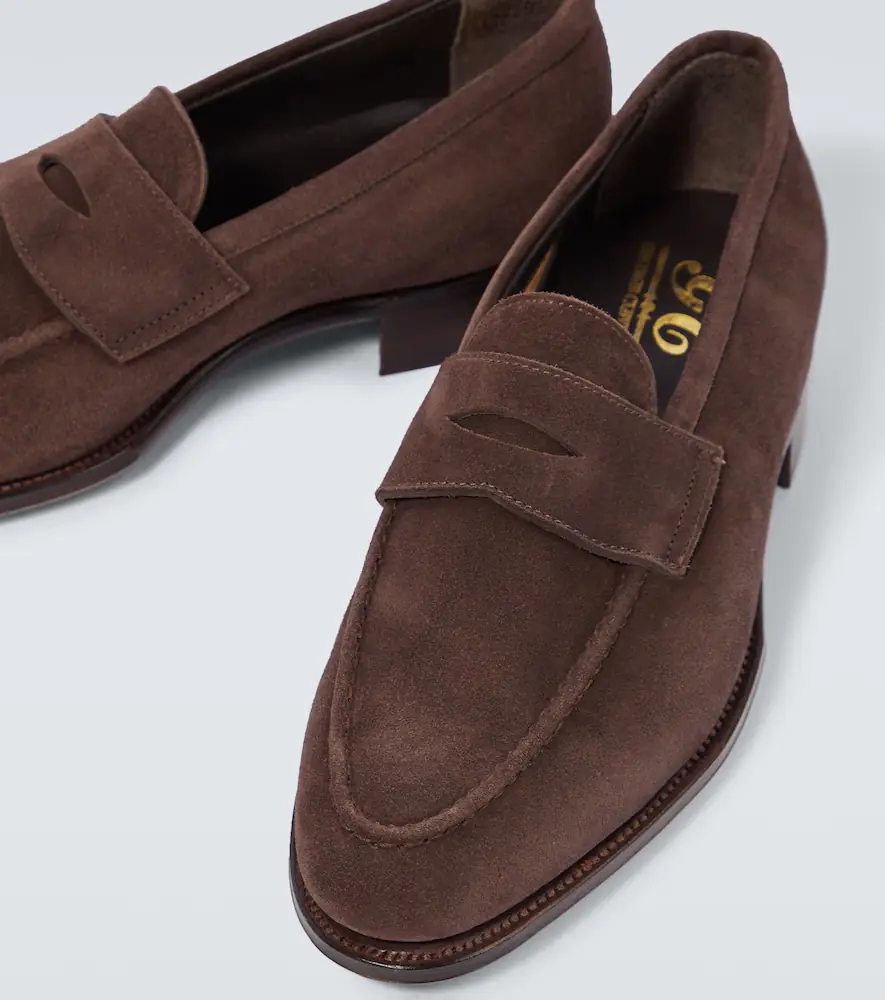 George Cleverley Bradley II suede penny loafers | Thumbnail 3