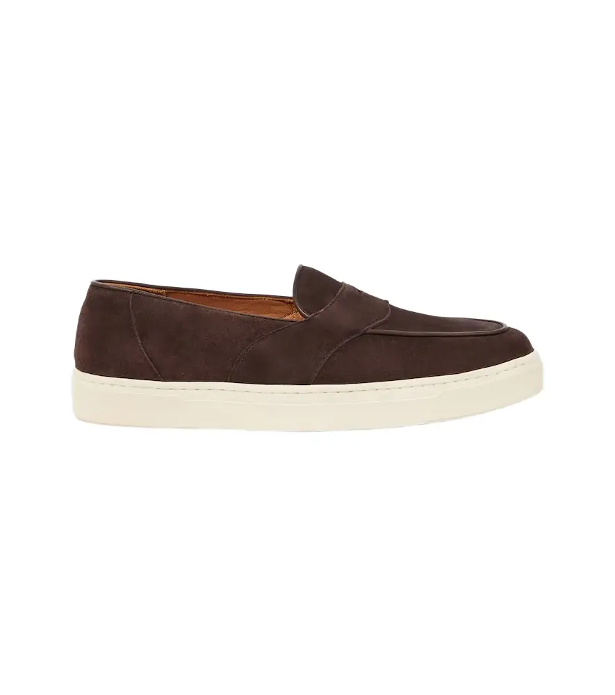 George Cleverley Joey II suede penny loafers