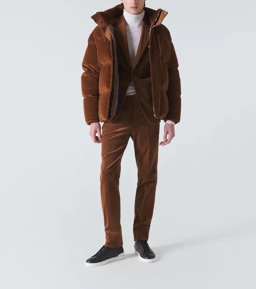 Zegna Cotton and cashmere corduroy down jacket | Thumbnail 2 Zegna Cotton and cashmere corduroy down jacket | Thumbnail 2