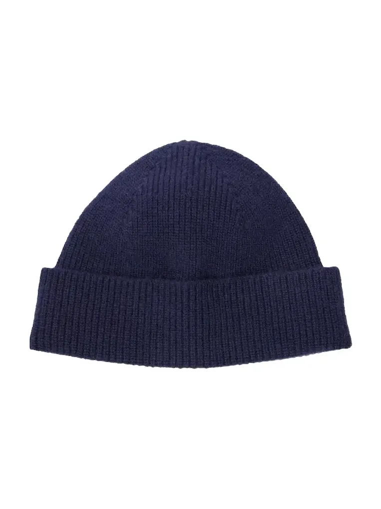 Ribbed-knit cashmere beanie