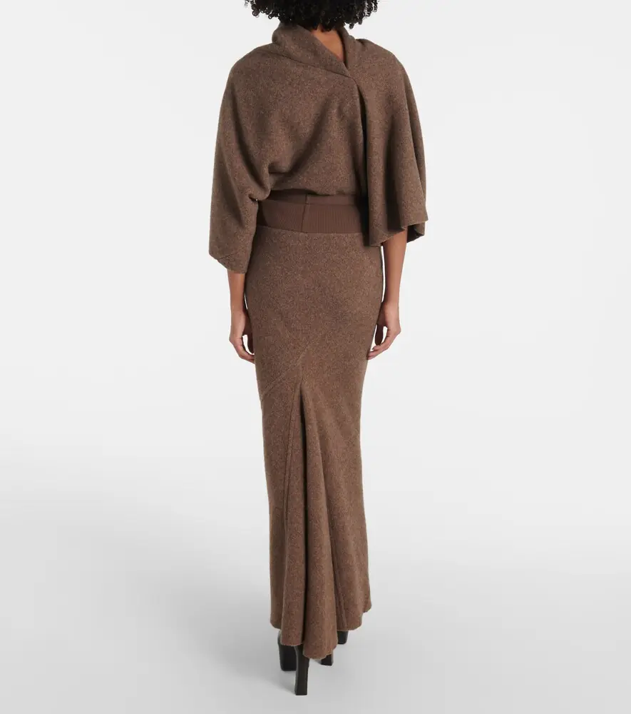 Rick Owens Coda wool maxi skirt | Thumbnail 4