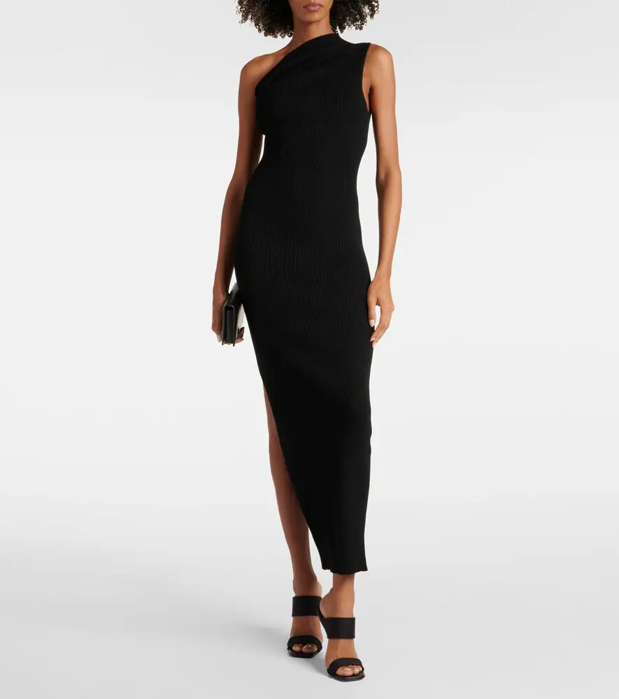 Rick Owens One-shoulder jersey maxi dress | Thumbnail 2