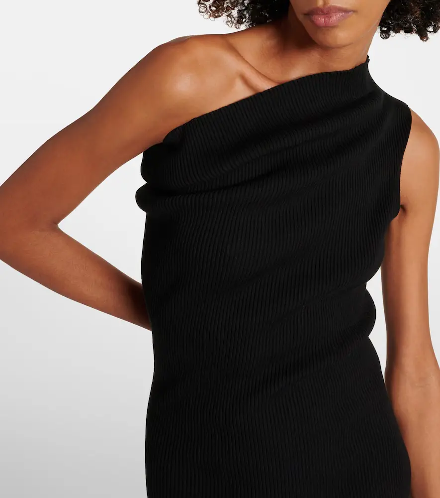 Rick Owens One-shoulder jersey maxi dress | Thumbnail 4