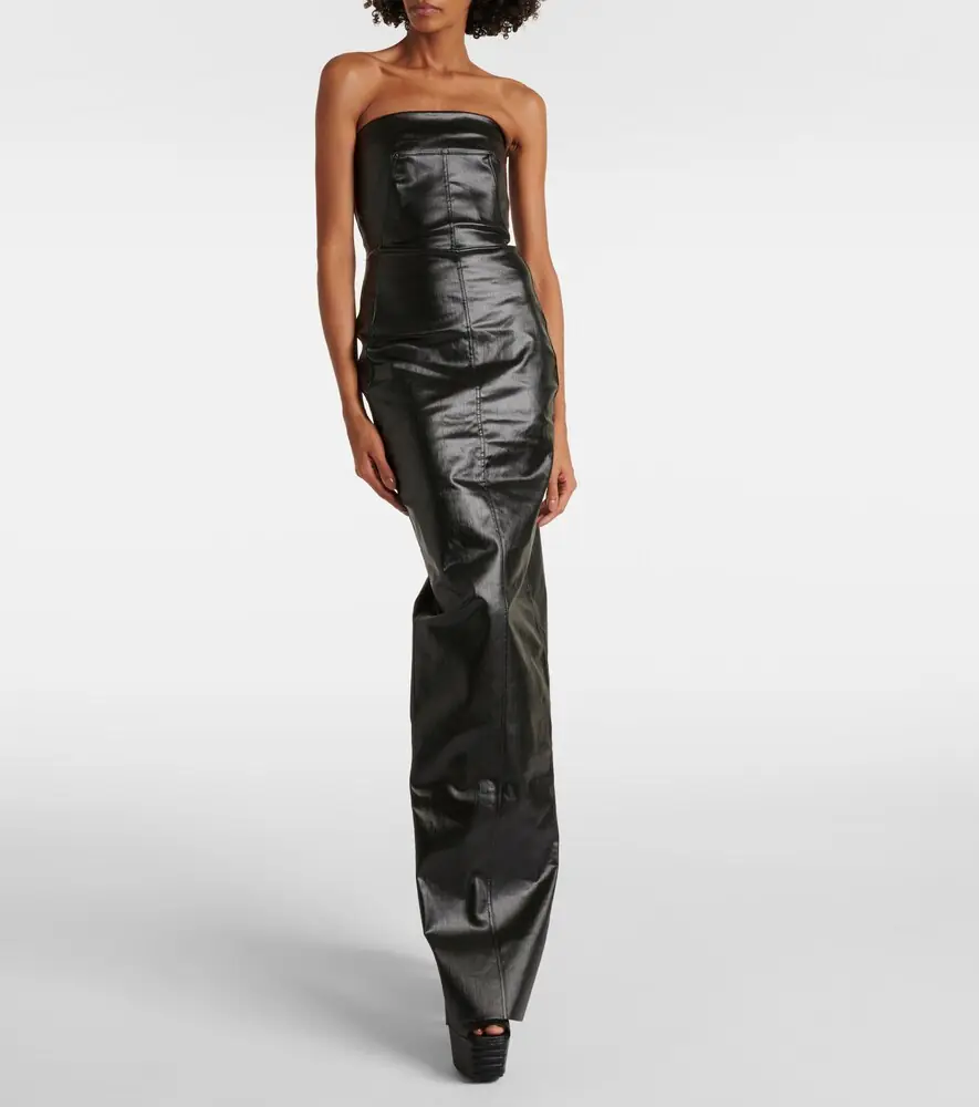 Rick Owens Denim bustier gown | Thumbnail 4