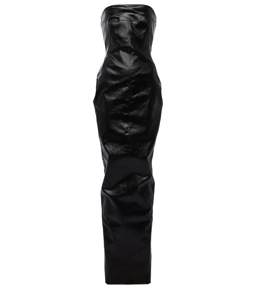Rick Owens Denim bustier gown