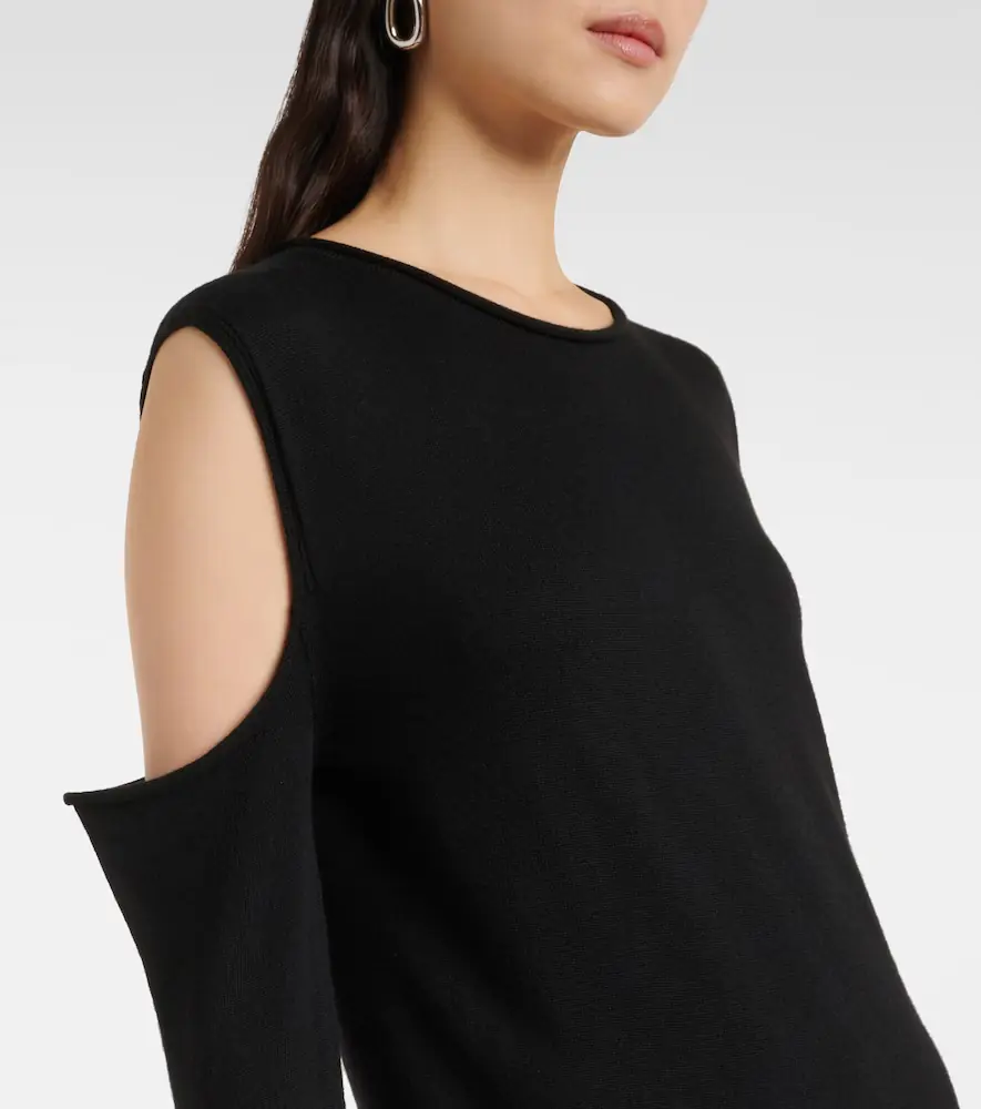 Rick Owens Caped wool maxi dress | Thumbnail 2
