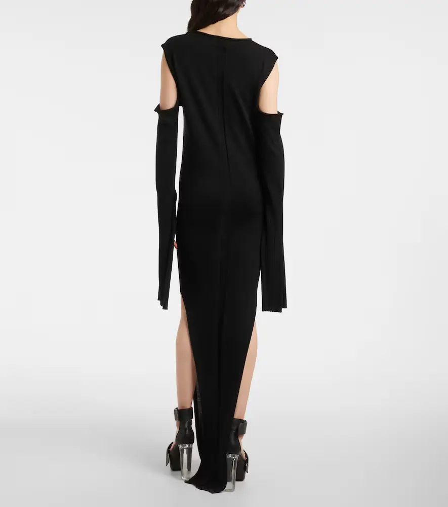 Rick Owens Caped wool maxi dress | Thumbnail 4