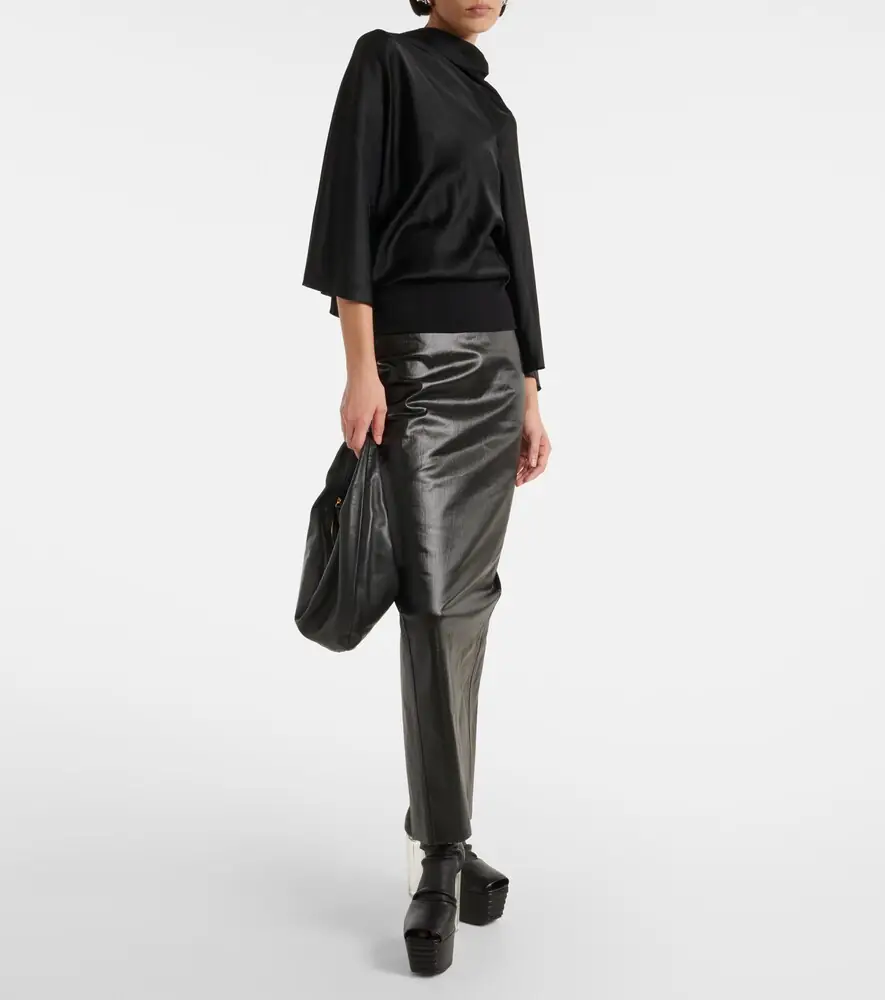 Rick Owens Cylinder draped jersey top | Thumbnail 2