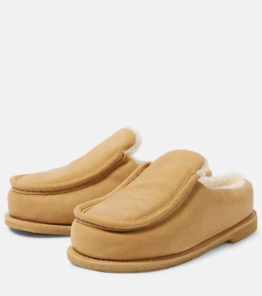 JW Anderson Shearling-lined suede mules | Thumbnail 3