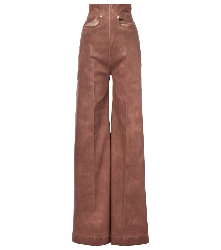 Rick Owens Dirt Cooper high-rise wide-leg jeans