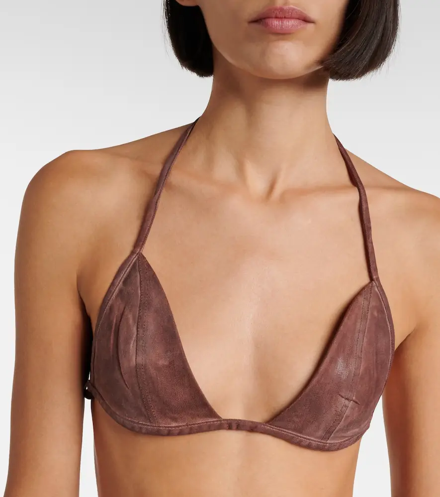 Rick Owens Denim bra top | Thumbnail 4