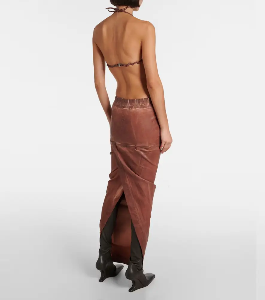 Rick Owens Denim maxi skirt | Thumbnail 4