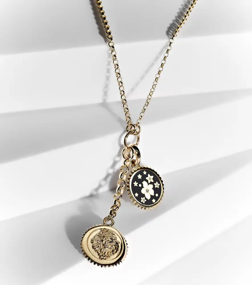 Foundrae Strength & Resilience Blossoms 18kt gold charm necklace with diamonds | Thumbnail 2 Foundrae Strength & Resilience Blossoms 18kt gold charm necklace with diamonds | Thumbnail 2