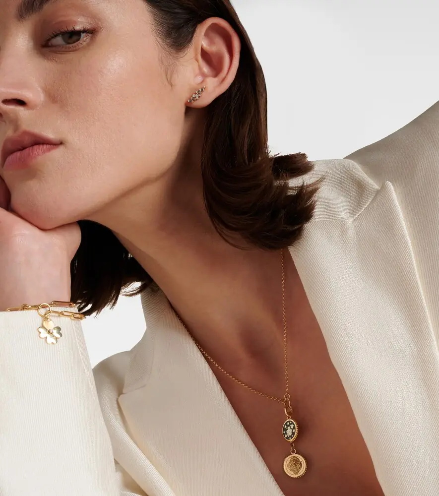 Foundrae Strength & Resilience Blossoms 18kt gold charm necklace with diamonds | Thumbnail 3 Foundrae Strength & Resilience Blossoms 18kt gold charm necklace with diamonds | Thumbnail 3