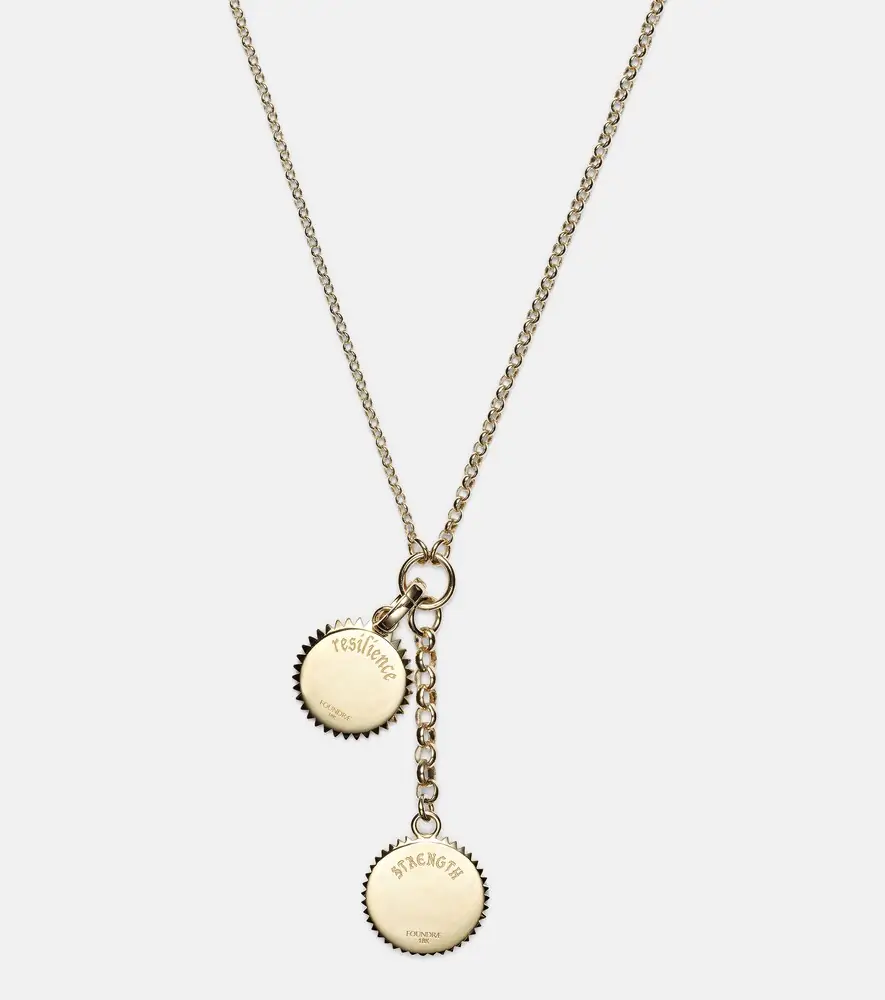 Foundrae Strength & Resilience Blossoms 18kt gold charm necklace with diamonds | Thumbnail 5 Foundrae Strength & Resilience Blossoms 18kt gold charm necklace with diamonds | Thumbnail 5