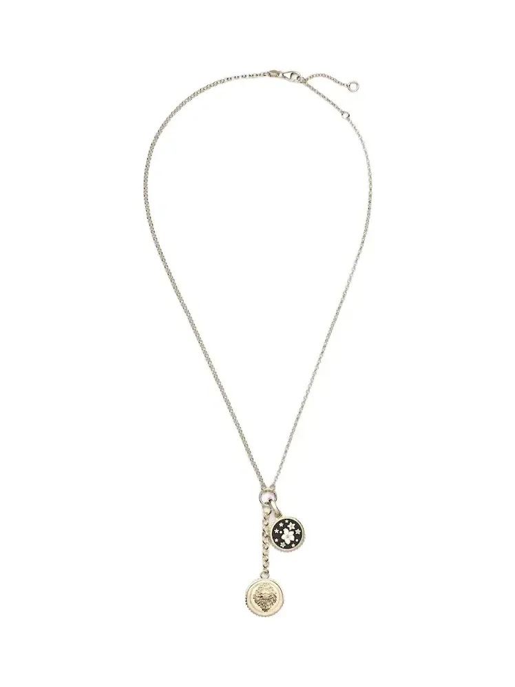Strength & Resilience Blossoms 18kt gold charm necklace with diamonds