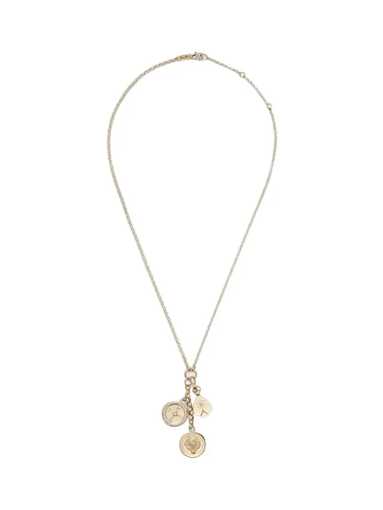 Strength, Internal Compass & Reverie 18kt gold pendant necklace with diamonds Strength, Internal Compass & Reverie 18kt gold pendant necklace with diamonds