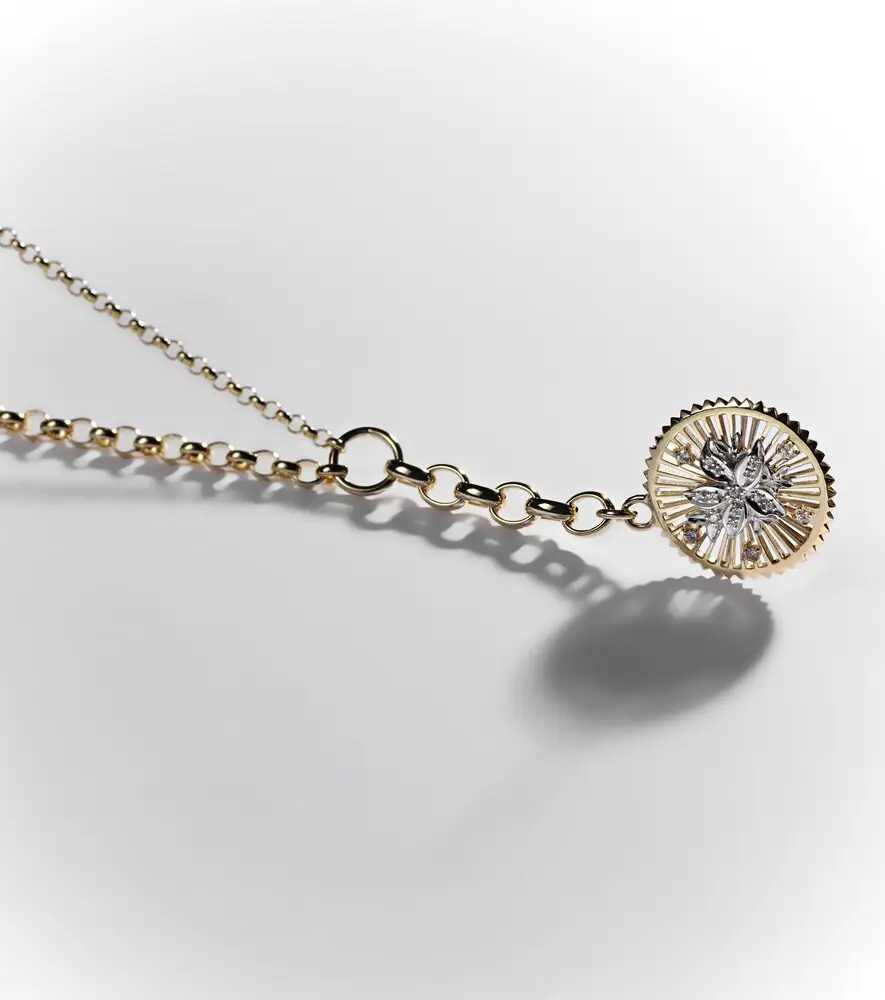 Foundrae Resilience Blossoms Medium 18kt gold pendant necklace with diamonds | Thumbnail 5 Foundrae Resilience Blossoms Medium 18kt gold pendant necklace with diamonds | Thumbnail 5