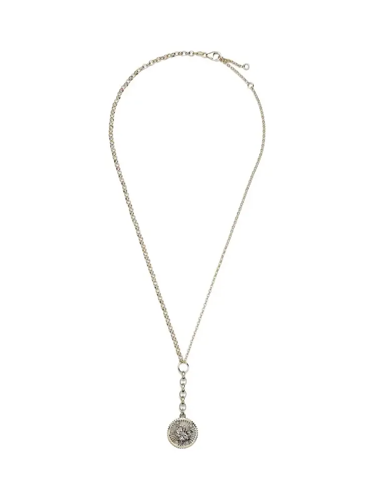 Resilience Blossoms Medium 18kt gold pendant necklace with diamonds