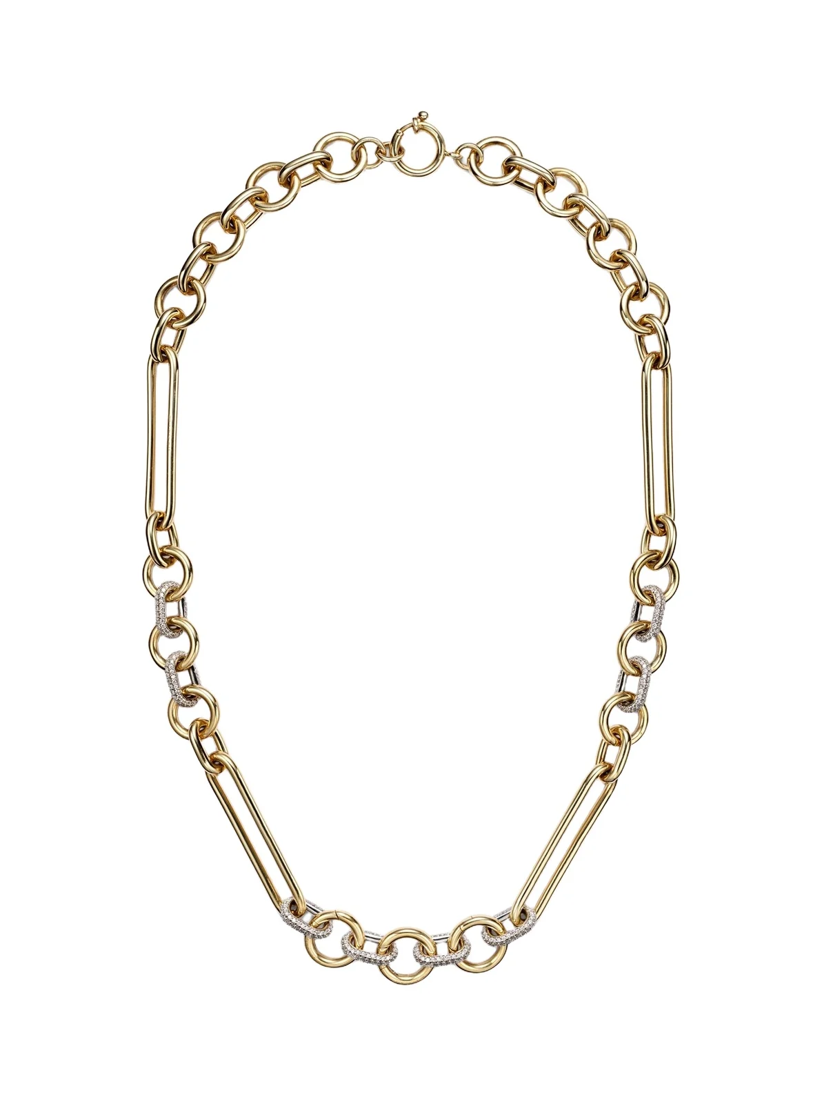 18kt gold chain necklace with diamonds 18kt gold chain necklace with diamonds