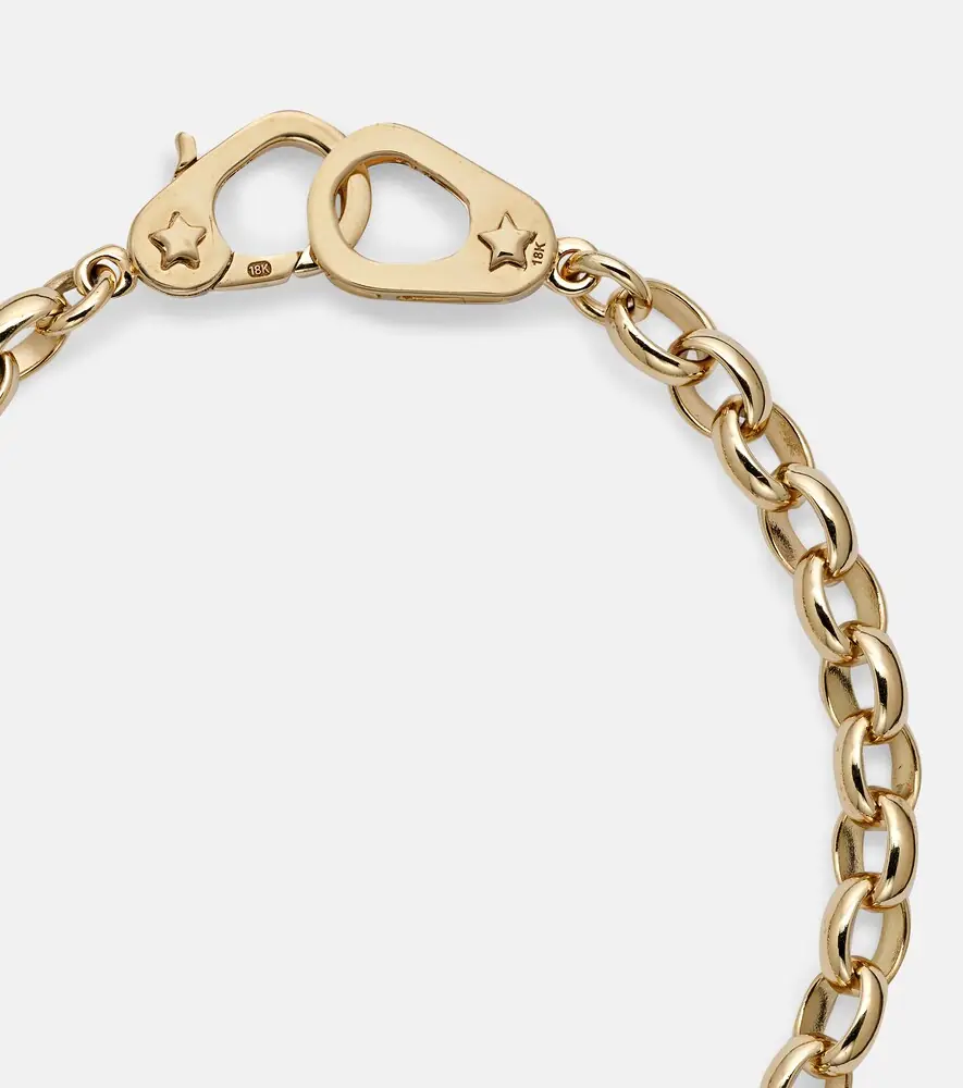 FoundRae Radiating Heart Medium 18kt gold chain bracelet with diamond | Thumbnail 5