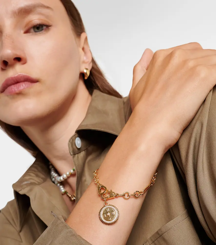 Foundrae Internal Compass 18kt gold charm bracelet with diamonds | Thumbnail 4 Foundrae Internal Compass 18kt gold charm bracelet with diamonds | Thumbnail 4