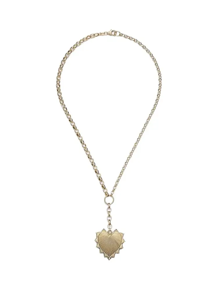Oversized Love Token 18kt gold chain necklace Oversized Love Token 18kt gold chain necklace
