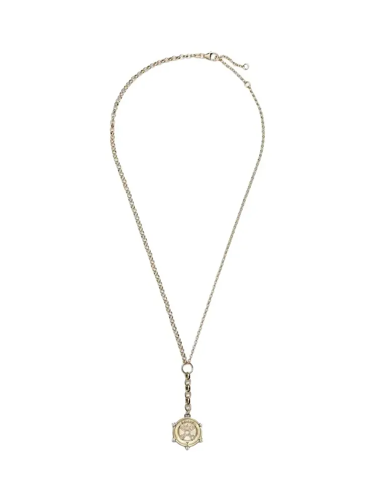 Foundrae True Love Amate 18kt gold pendant necklace with diamonds